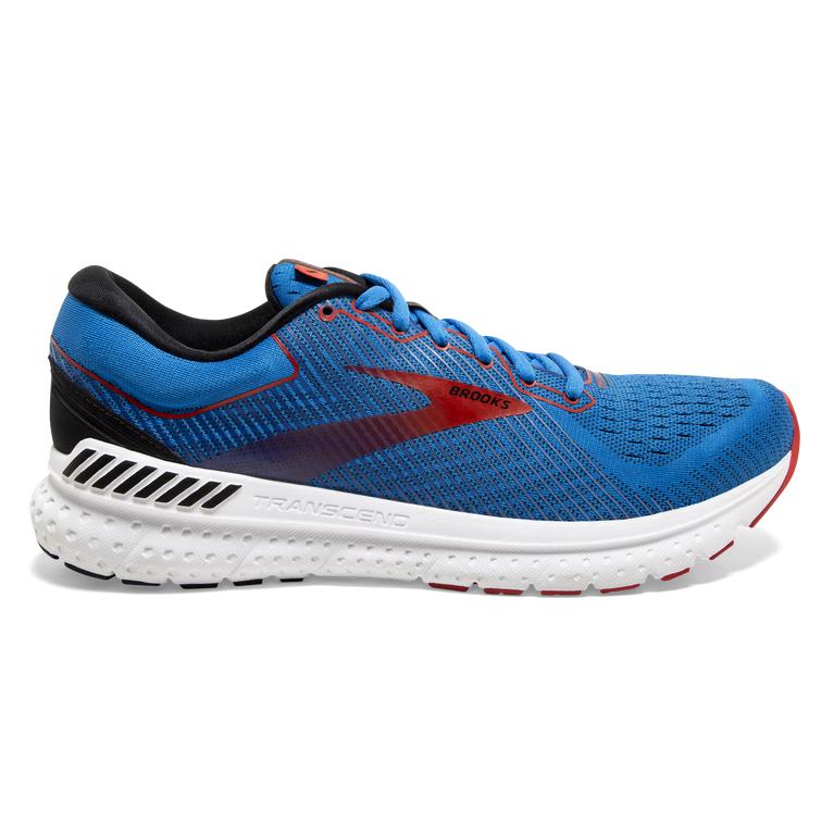 Brooks TRANSCEND 7 Road Running Shoes Mens Sale - Mazarine/Black/Red (CBE275839)